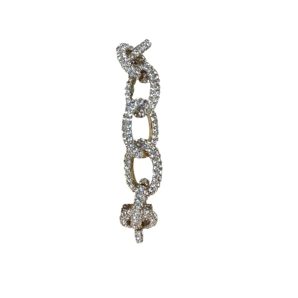 Glam Pave‎ Crystal Gold Tone Link Bracelet from J.Crew